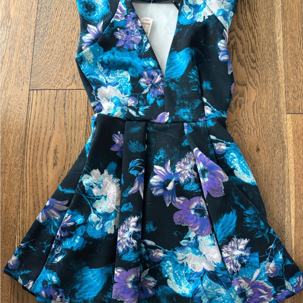 Guess Floral Dress in Blue and Purple